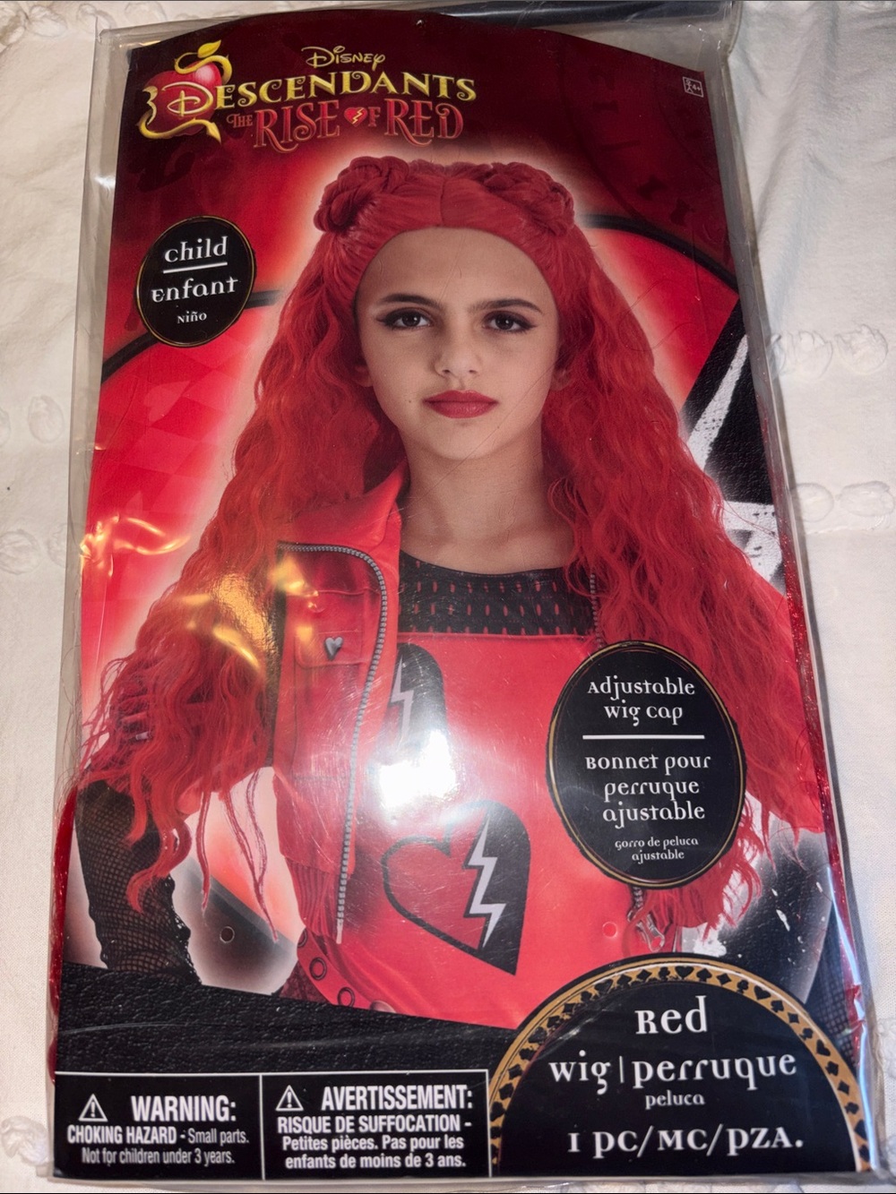 Disney Red Wavy Wig and Costume from Descendants The Rise of Red